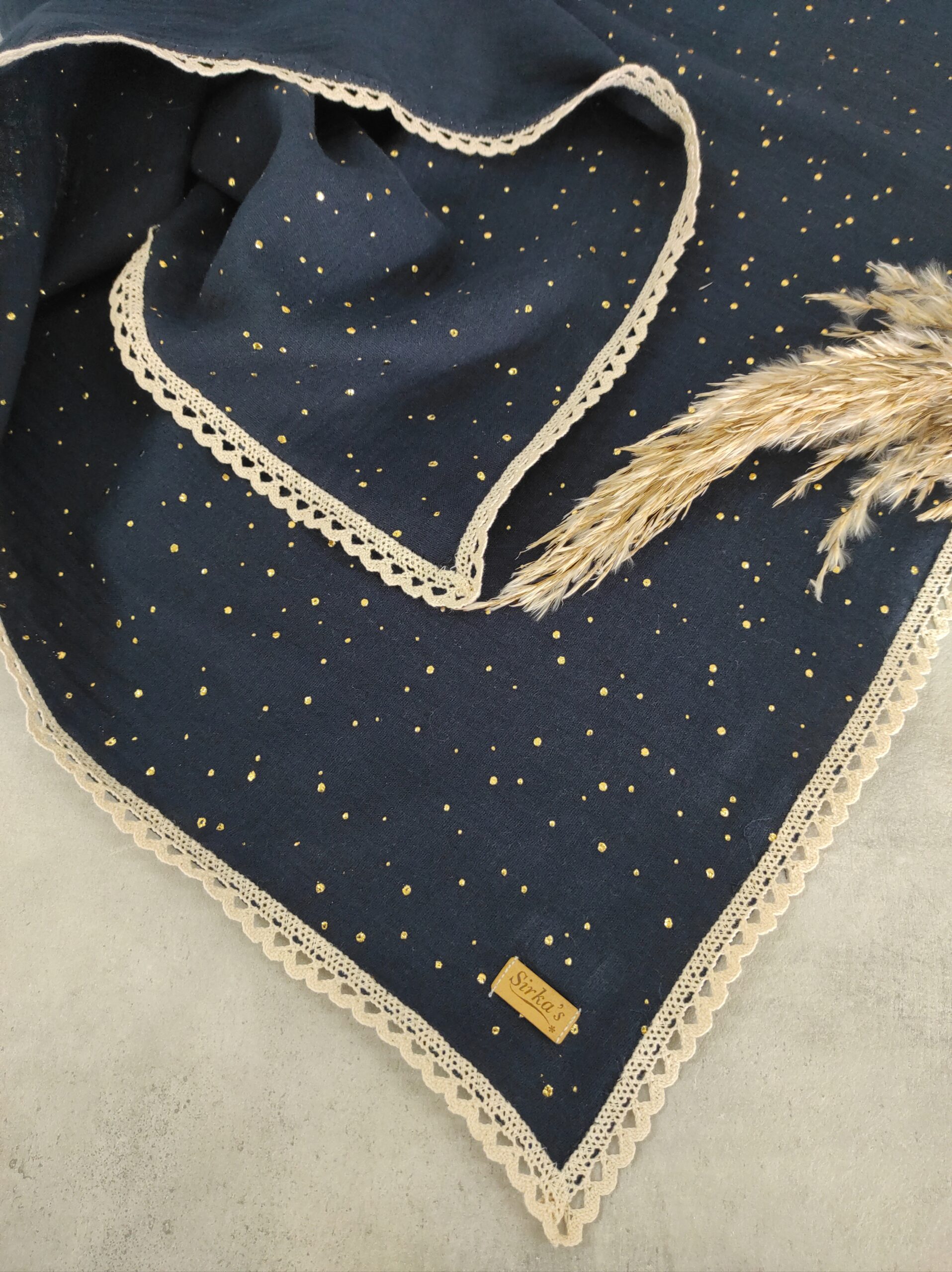 gold-dots-blue-scaled-1.jpg Gold Dots Blue - Image 1