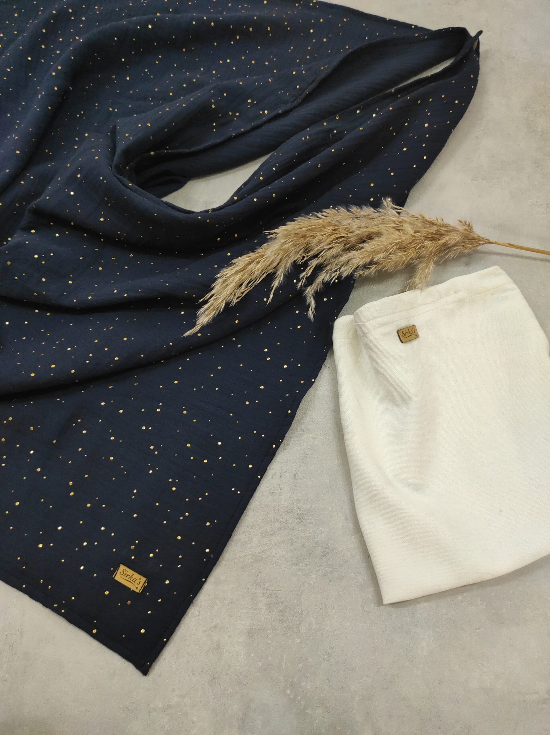 gold-dots-blue-scaled-3.jpg Gold Dots Blue - Image 1