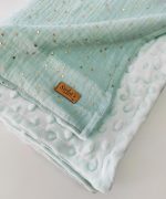 Gold Dots Aqua