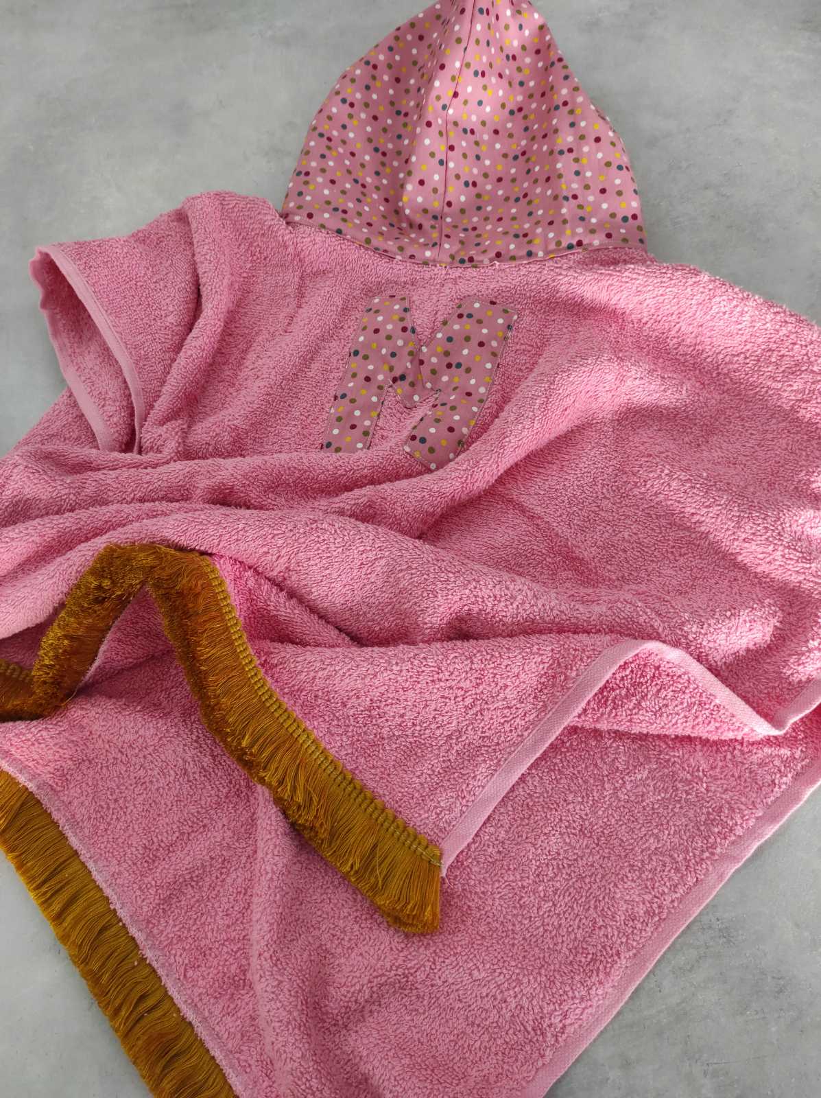 mix-dots-pink-poncho.jpg Mix Dots Pink - Image 1
